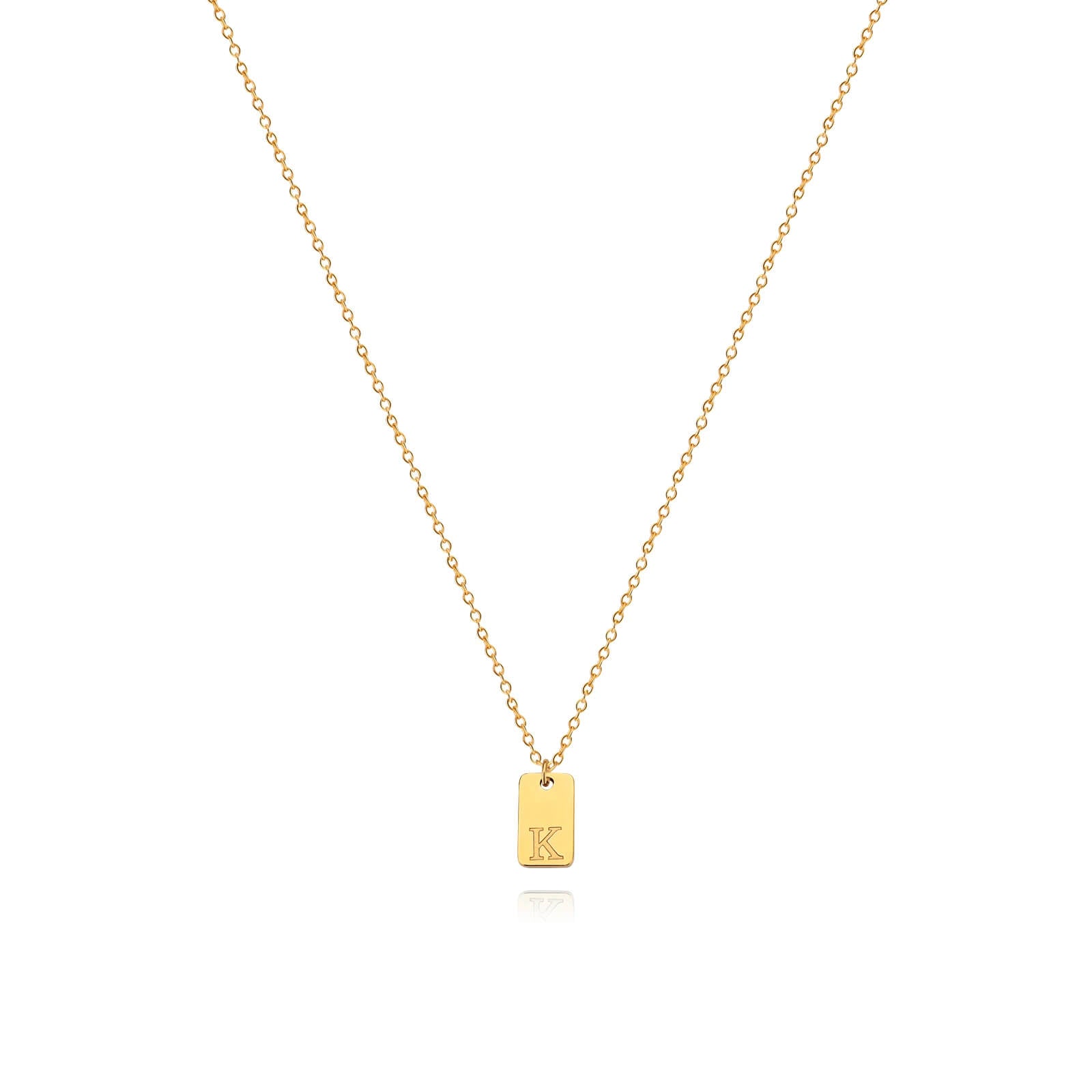 Colar Minimalista com Inicial - Banhado em Ouro 18k
