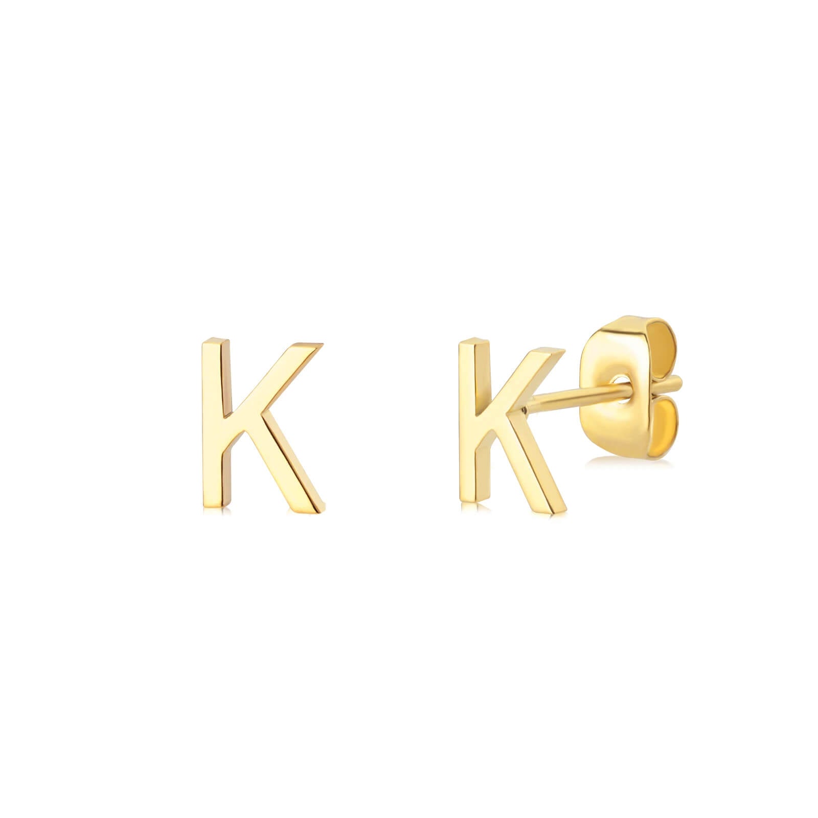 Brincos Minimalistas com letra Iniciais | Banhado em Ouro 18k