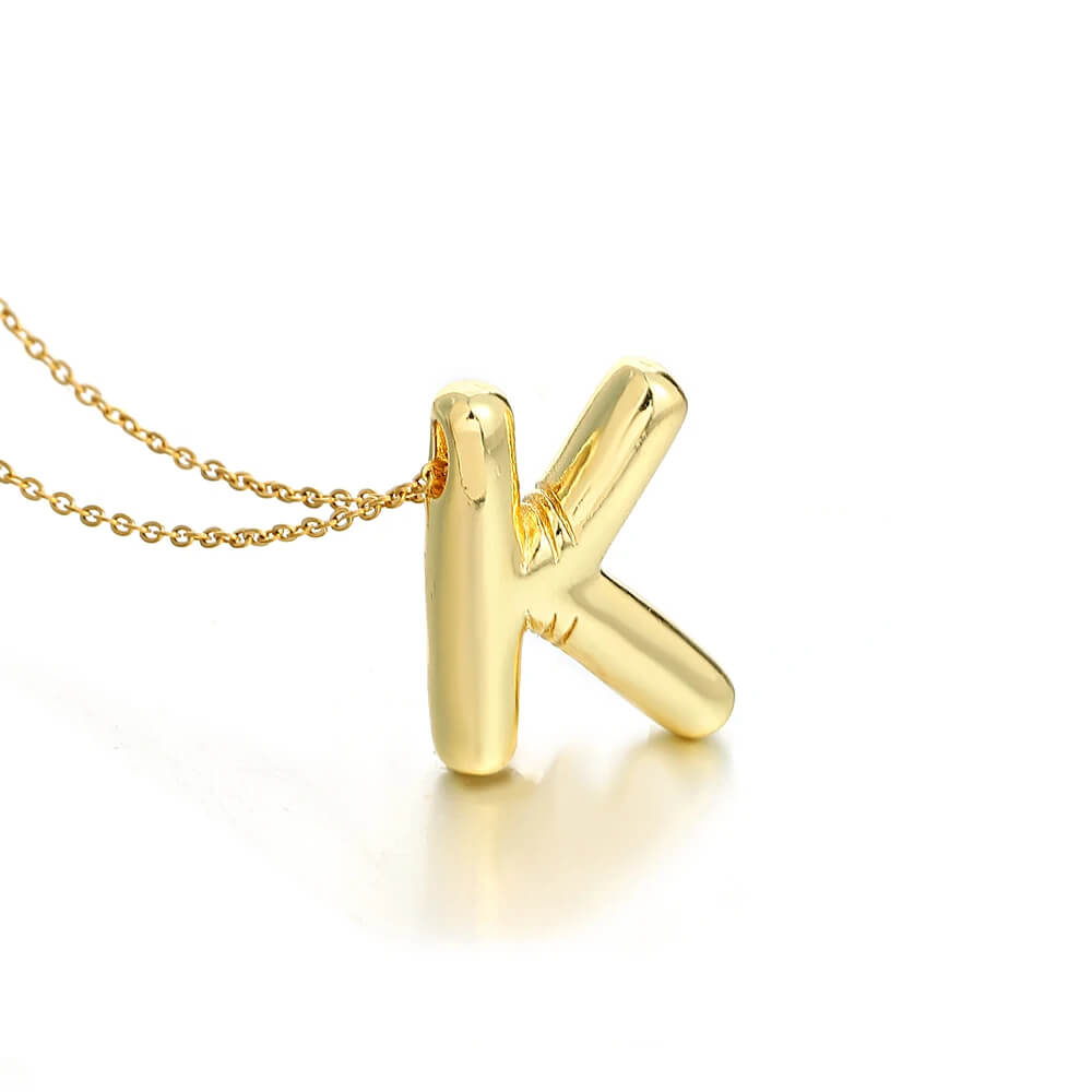 Colar 3D com Iniciais - Banhado em Ouro 18K