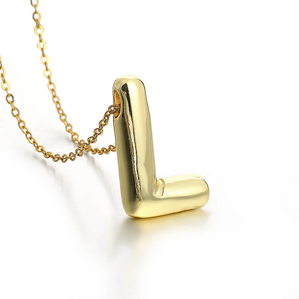 Colar 3D com Iniciais - Banhado em Ouro 18K