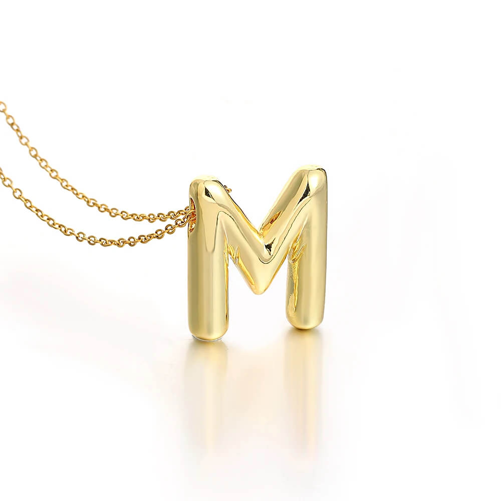 Colar 3D com Iniciais - Banhado em Ouro 18K