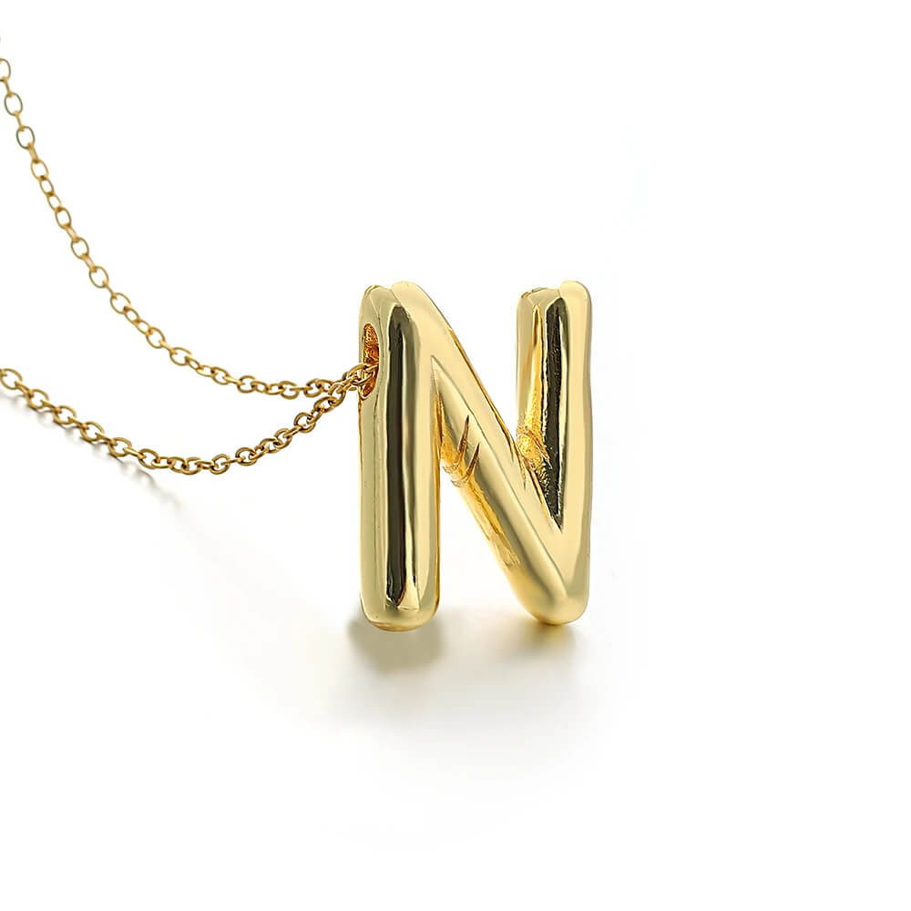 Colar 3D com Iniciais - Banhado em Ouro 18K