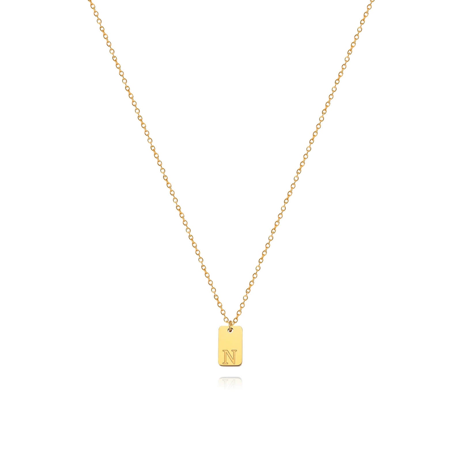 Colar Minimalista com Inicial - Banhado em Ouro 18k