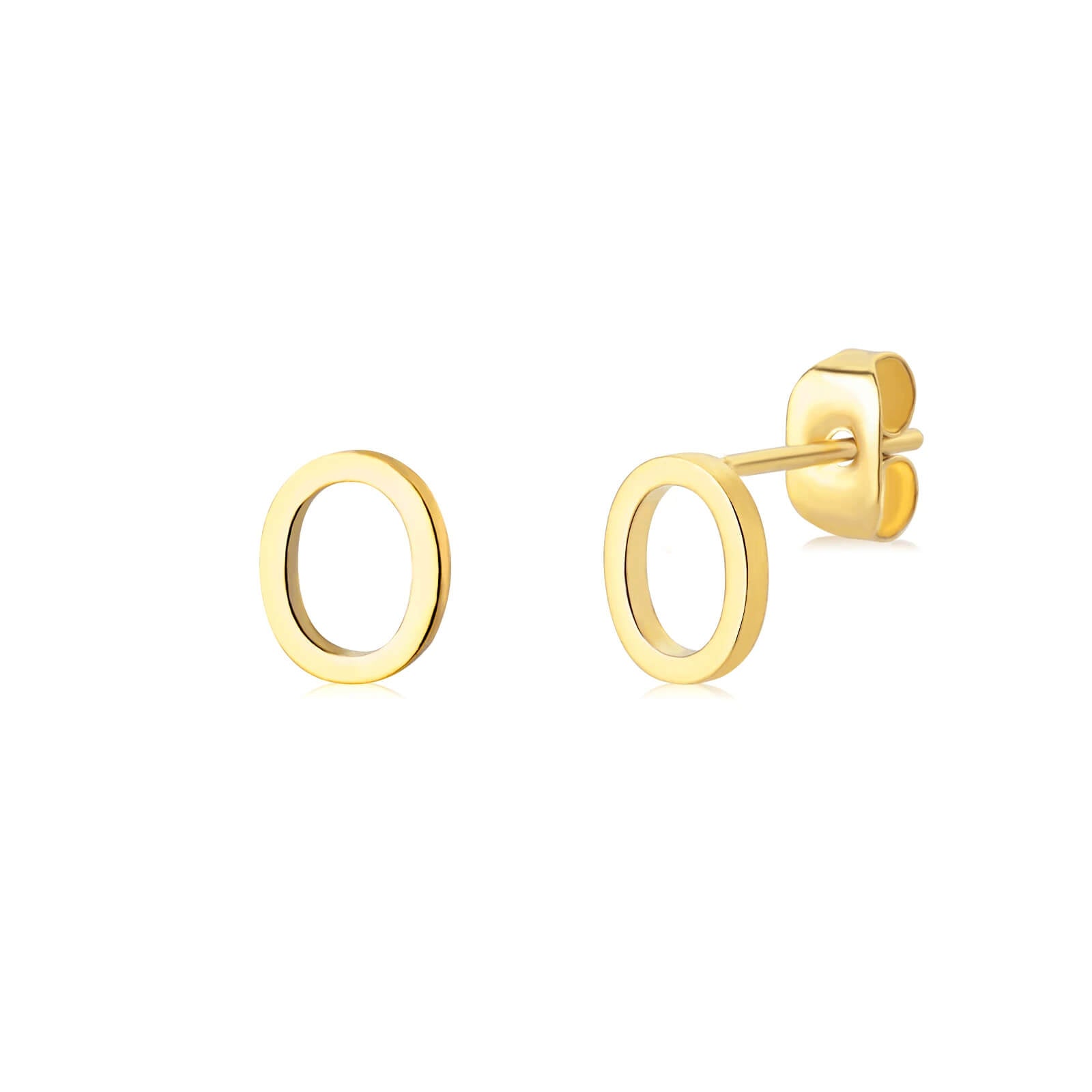 Brincos Minimalistas com letra Iniciais | Banhado em Ouro 18k