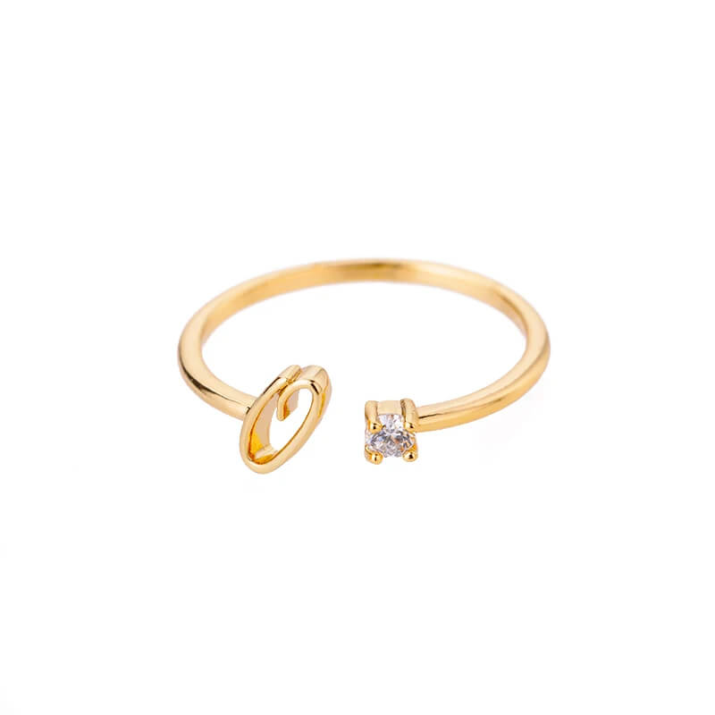 Anel com Inicial - Banhado em ouro 18k