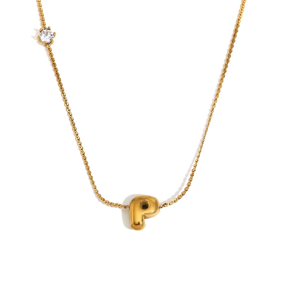 Ponto de Luz & Inicial | Colar + Pingente Banhado em Ouro 18K