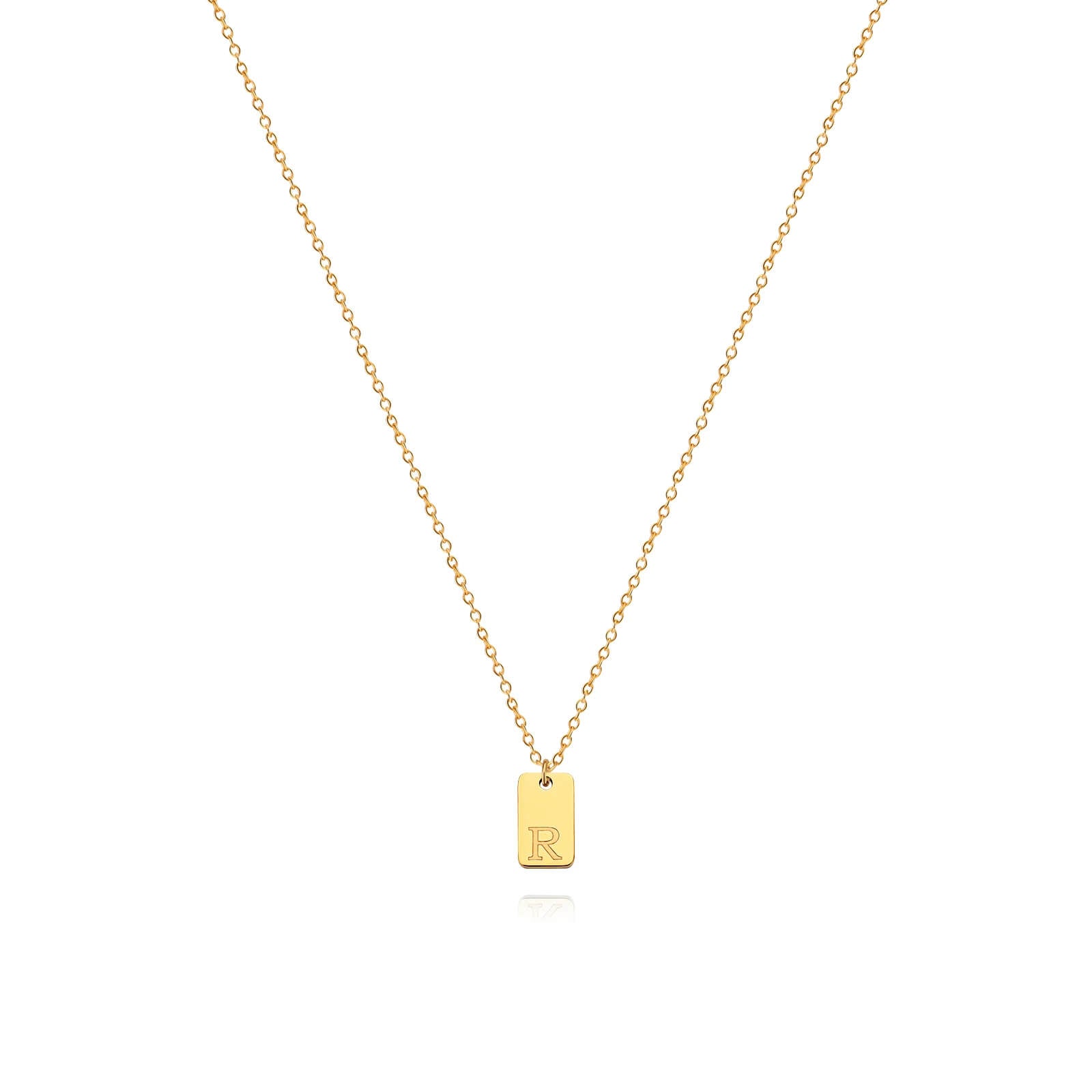 Colar Minimalista com Inicial - Banhado em Ouro 18k