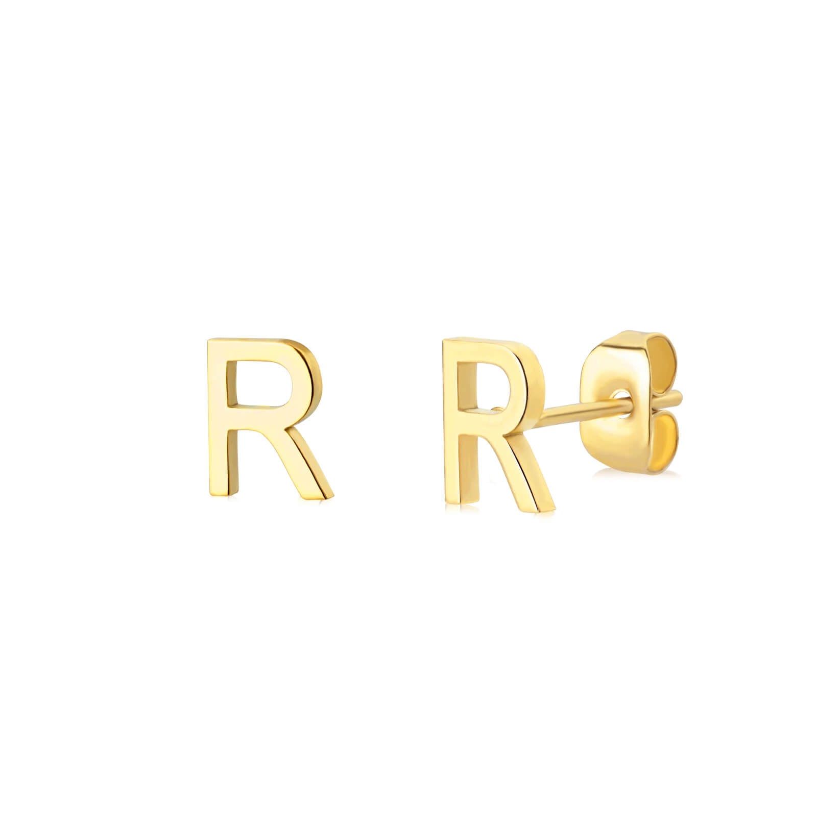 Brincos Minimalistas com letra Iniciais | Banhado em Ouro 18k