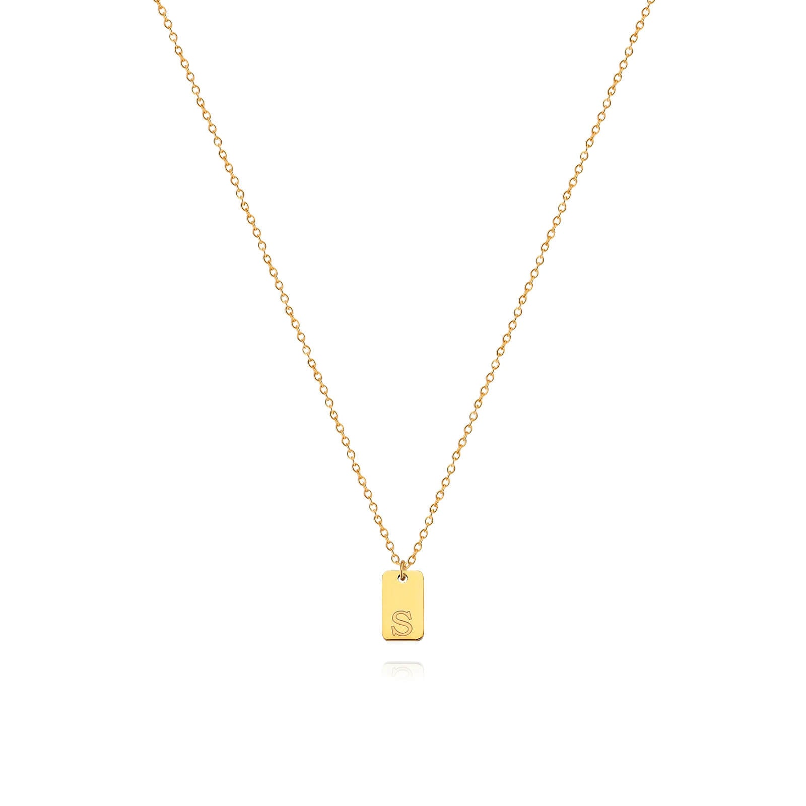 Colar Minimalista com Inicial - Banhado em Ouro 18k