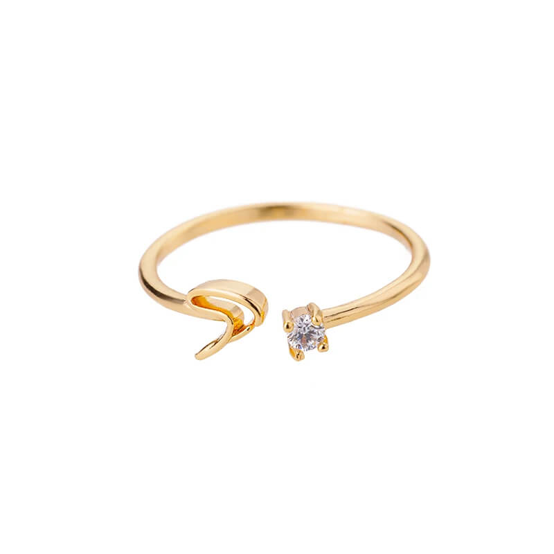 Anel com Inicial - Banhado em ouro 18k