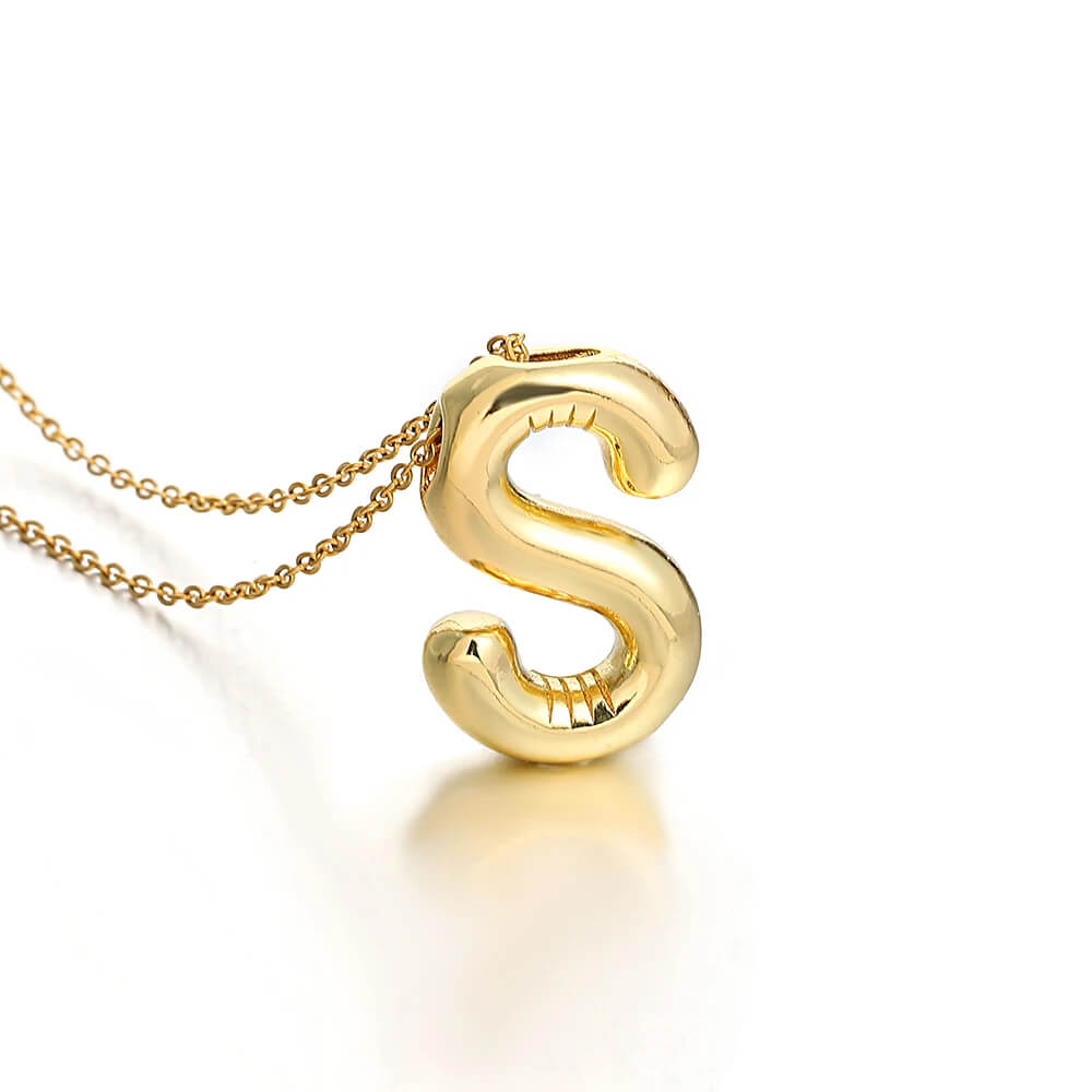 Colar 3D com Iniciais - Banhado em Ouro 18K