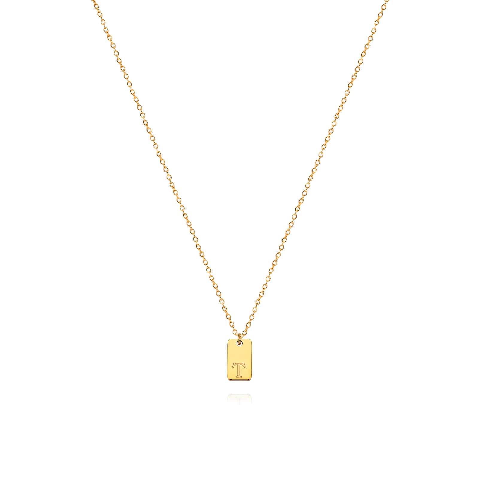 Colar Minimalista com Inicial - Banhado em Ouro 18k