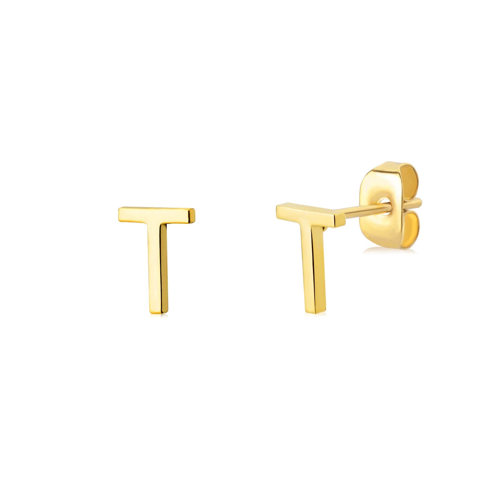 Brincos Minimalistas com letra Iniciais | Banhado em Ouro 18k