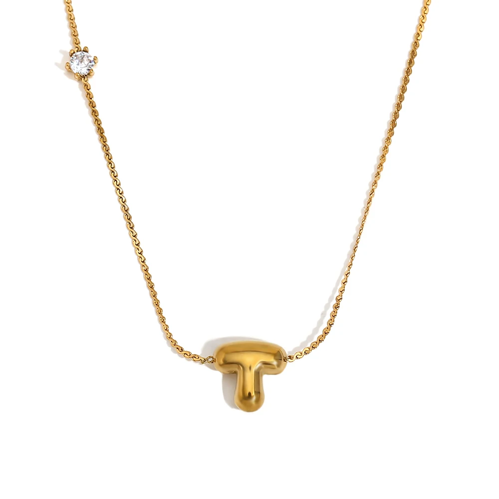 Ponto de Luz & Inicial | Colar + Pingente Banhado em Ouro 18K