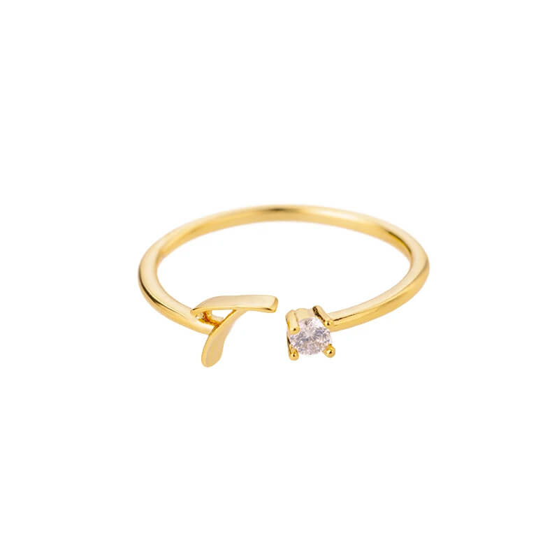 Anel com Inicial - Banhado em ouro 18k