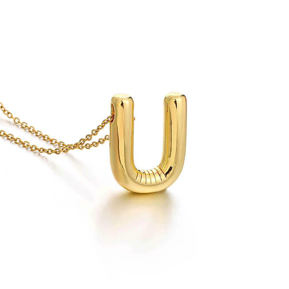 Colar 3D com Iniciais - Banhado em Ouro 18K