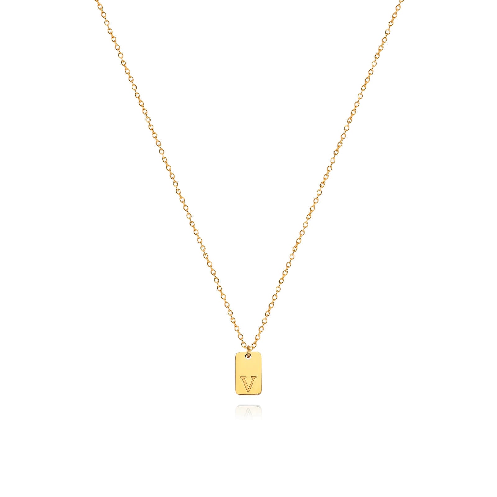 Colar Minimalista com Inicial - Banhado em Ouro 18k