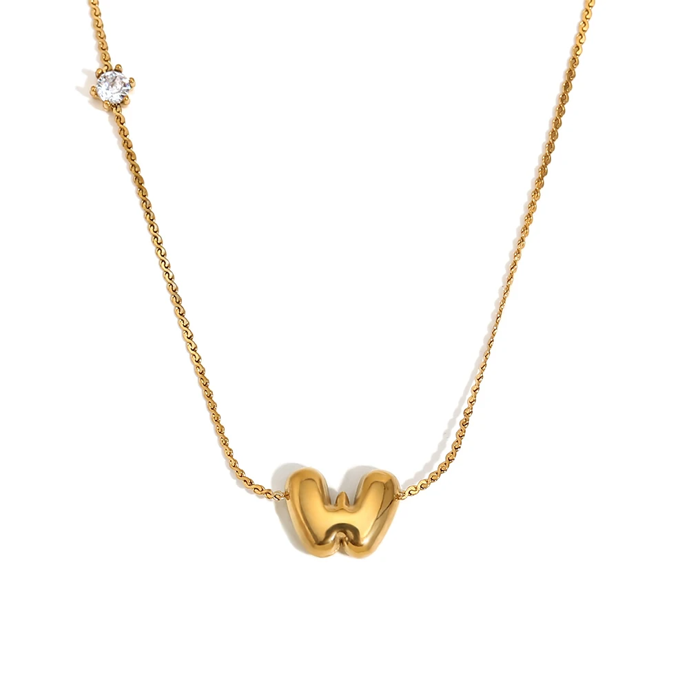 Ponto de Luz & Inicial | Colar + Pingente Banhado em Ouro 18K