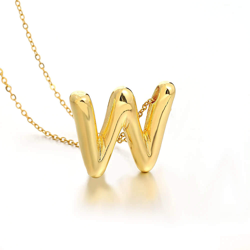 Colar 3D com Iniciais - Banhado em Ouro 18K