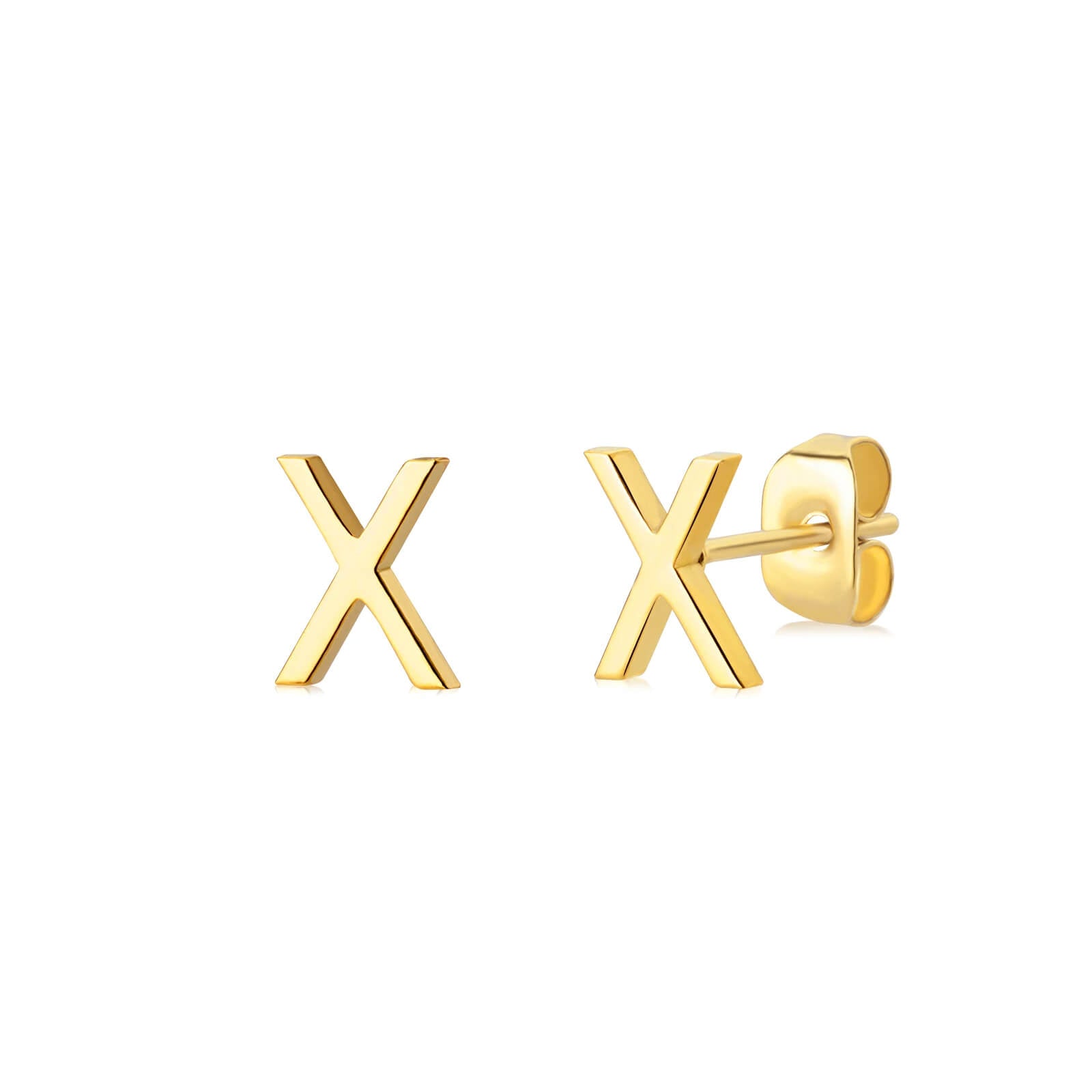 Brincos Minimalistas com letra Iniciais | Banhado em Ouro 18k