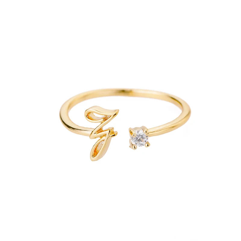 Anel com Inicial - Banhado em ouro 18k