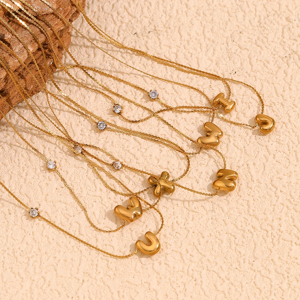 Ponto de Luz & Inicial | Colar + Pingente Banhado em Ouro 18K