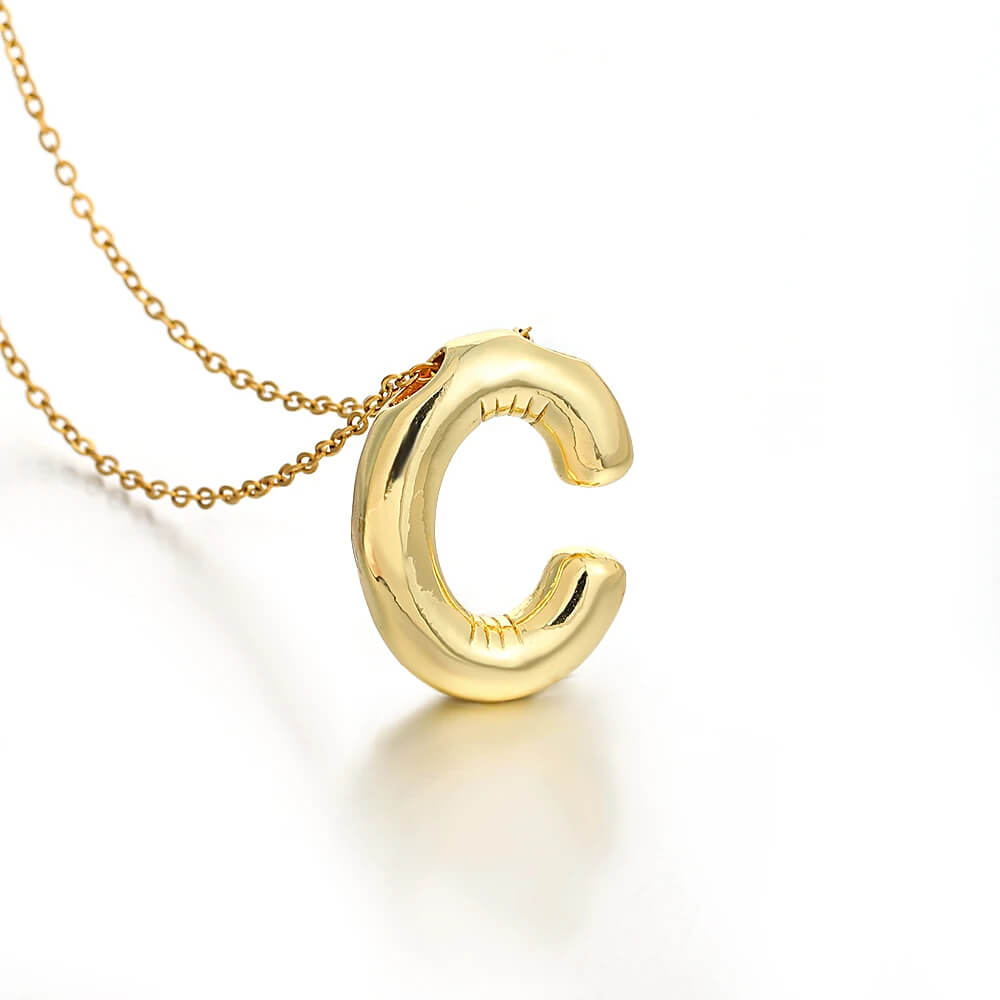 Colar 3D com Iniciais - Banhado em Ouro 18K