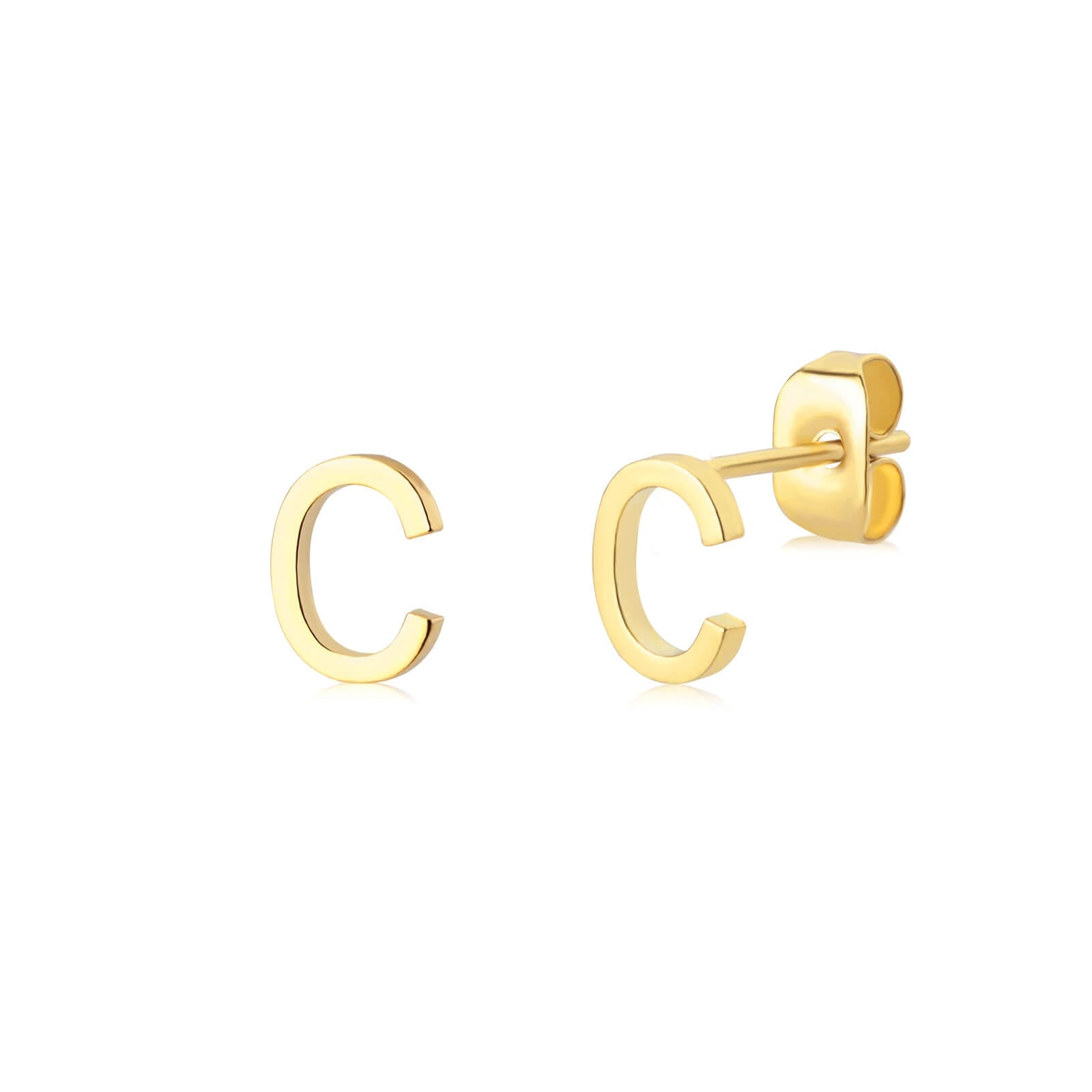 Brincos Minimalistas com letra Iniciais | Banhado em Ouro 18k
