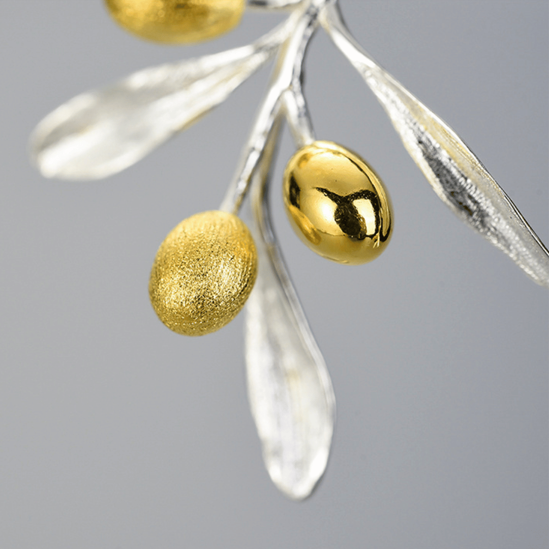 Brincos Folhas de Oliveira - Lotus - LUMINOZ