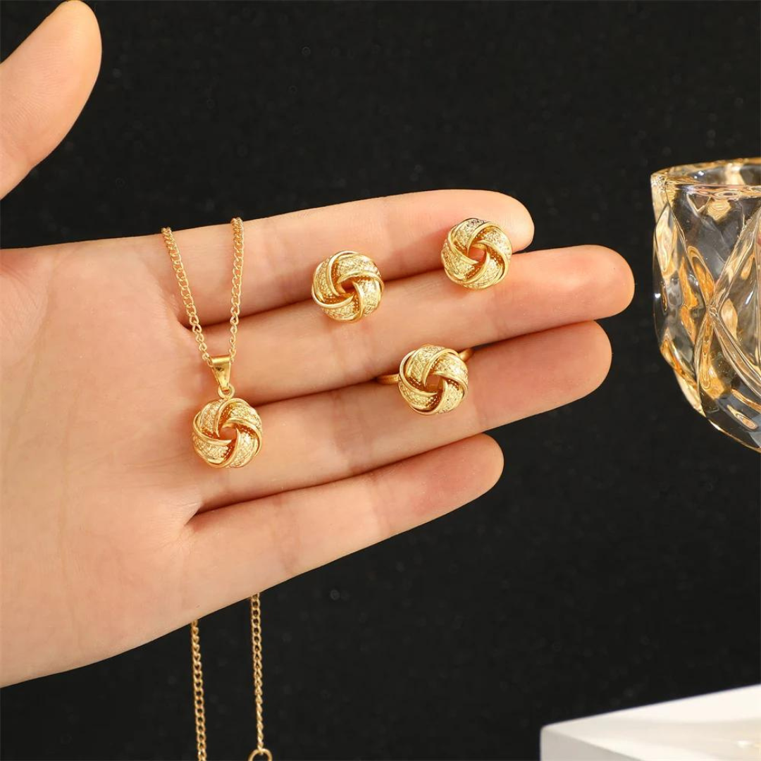 Conjunto de Joias Nó da Sorte