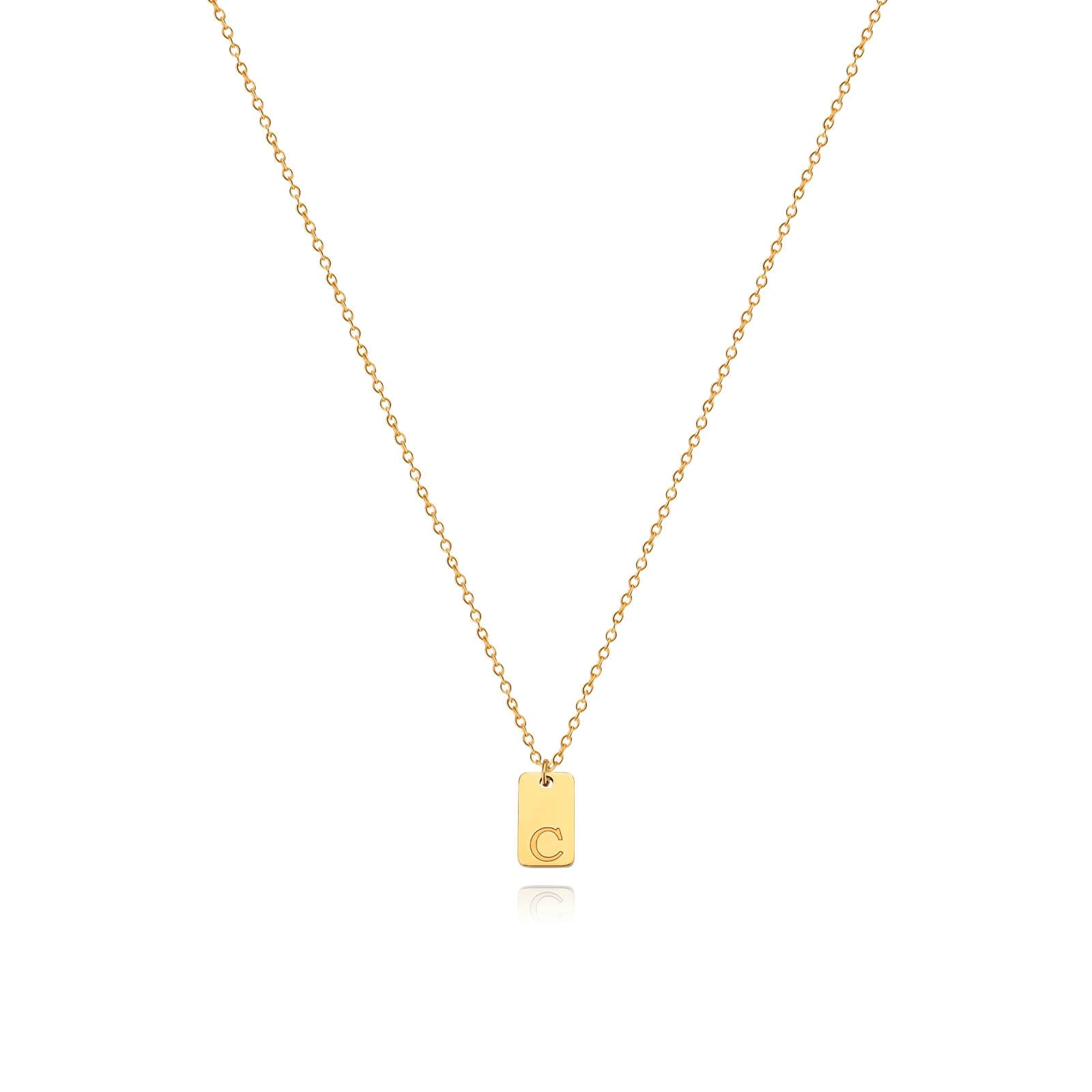 Colar Minimalista com Inicial - Banhado em Ouro 18k