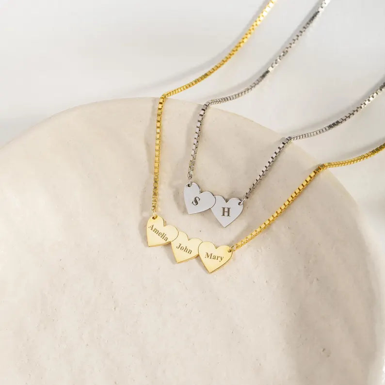 Colar Corações de Amor | Banhado em Ouro 18K