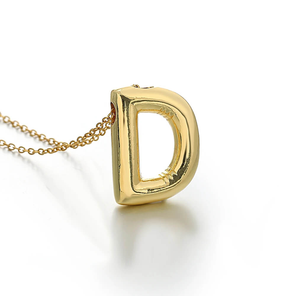Colar 3D com Iniciais - Banhado em Ouro 18K