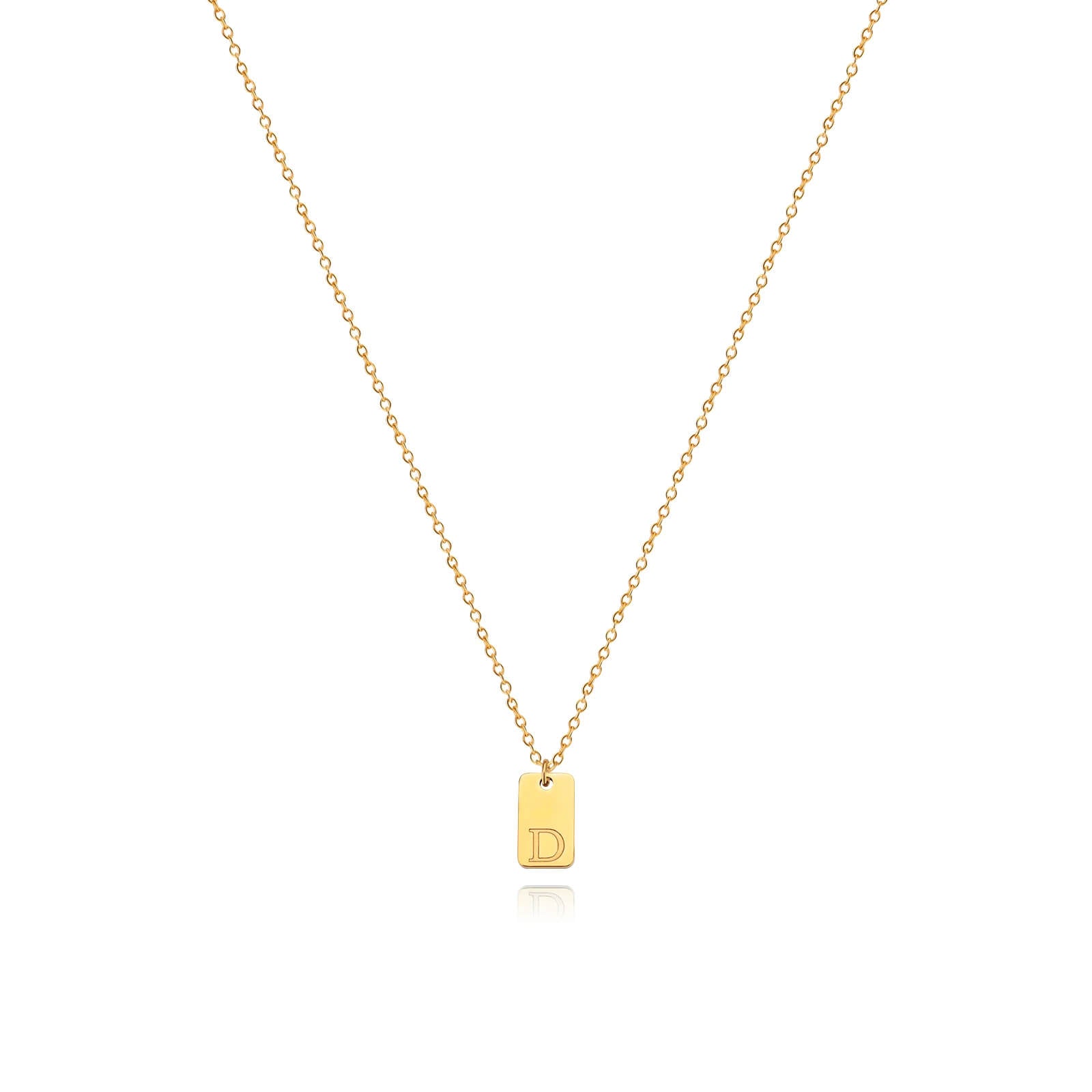 Colar Minimalista com Inicial - Banhado em Ouro 18k