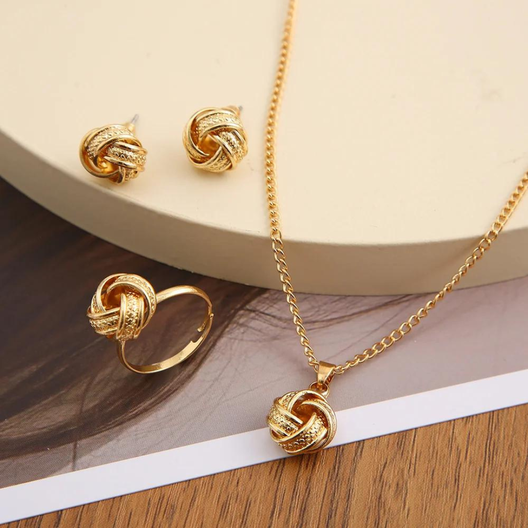 Conjunto de Joias Nó da Sorte