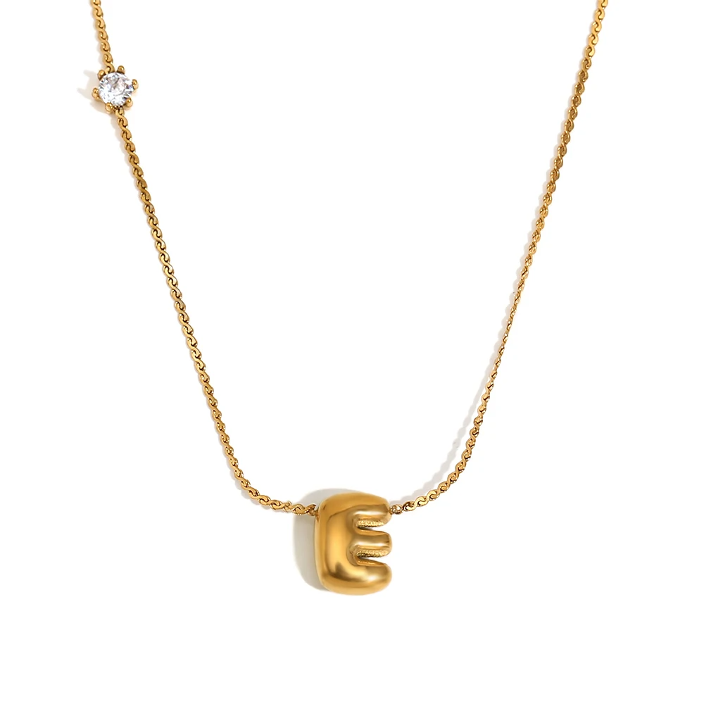 Ponto de Luz & Inicial | Colar + Pingente Banhado em Ouro 18K