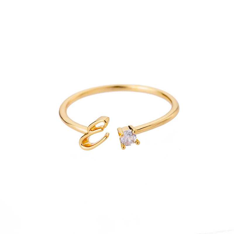 Anel com Inicial - Banhado em ouro 18k