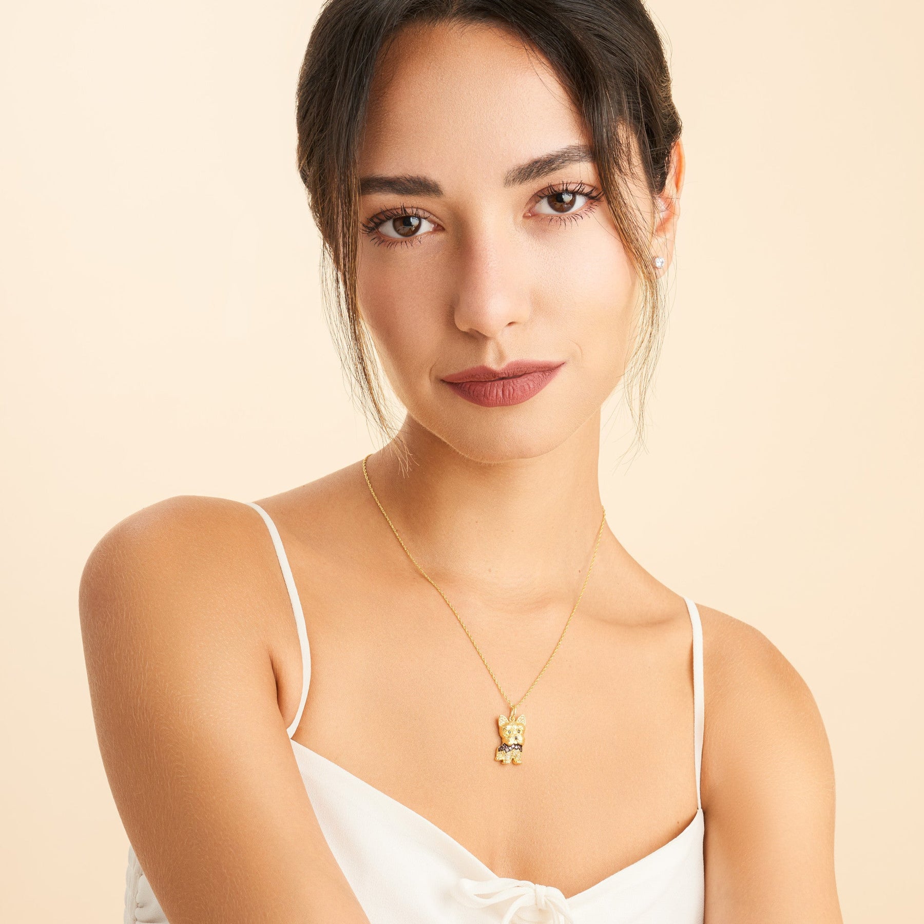 Colar + Pingente Yorkshire | Banhado em Ouro 18K