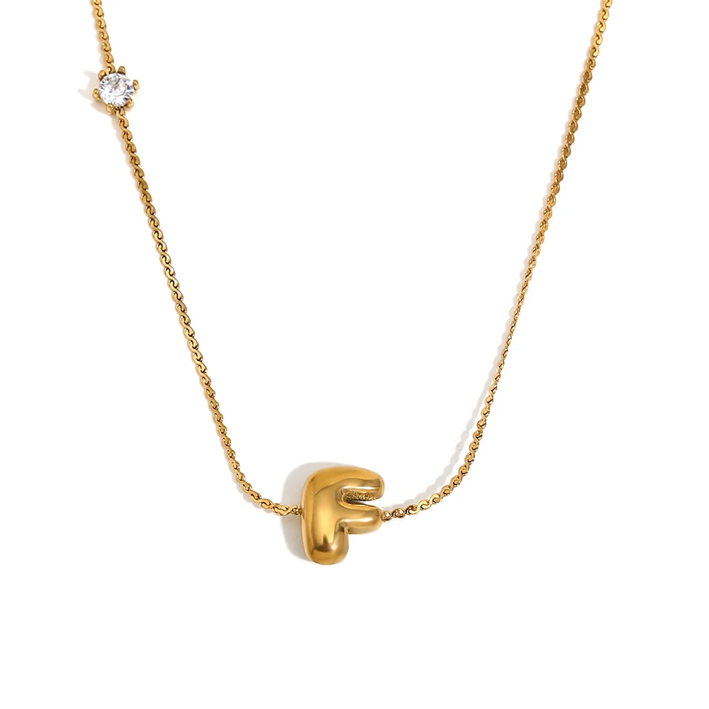 Ponto de Luz & Inicial | Colar + Pingente Banhado em Ouro 18K