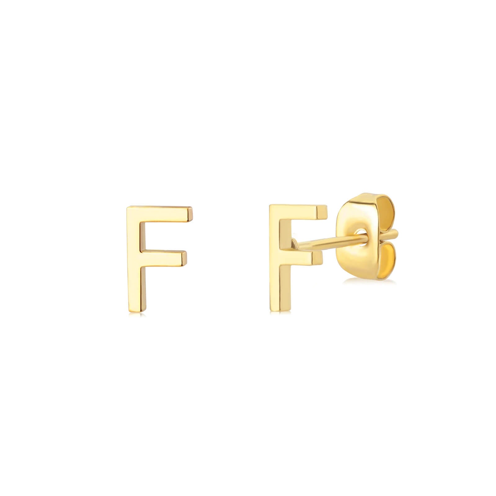 Brincos Minimalistas com letra Iniciais | Banhado em Ouro 18k