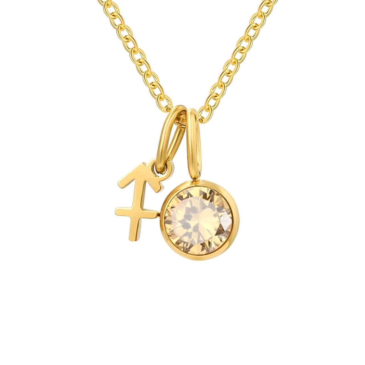 Colar de Signos Personalizado com Naturais | Banhado a Ouro 18K