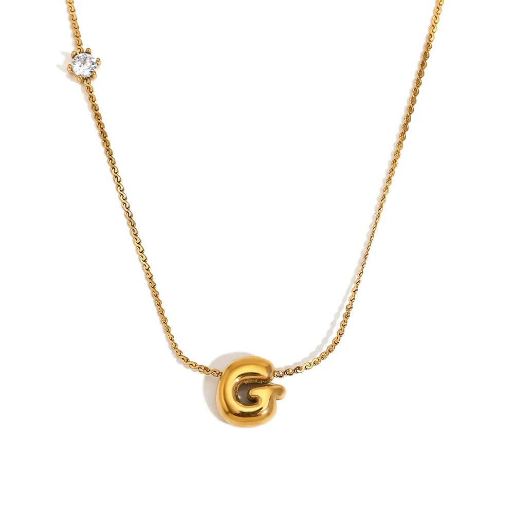 Ponto de Luz & Inicial | Colar + Pingente Banhado em Ouro 18K