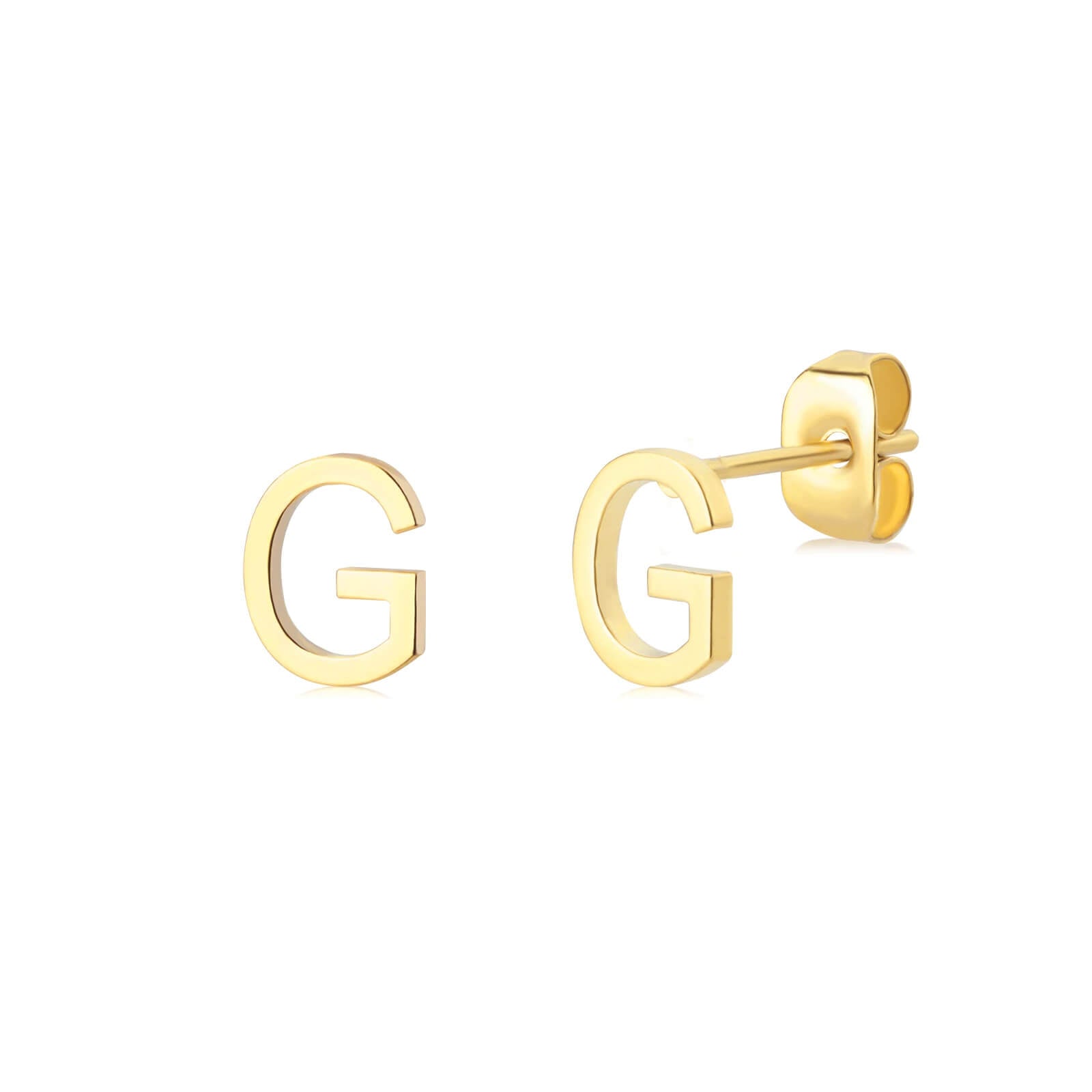 Brincos Minimalistas com letra Iniciais | Banhado em Ouro 18k