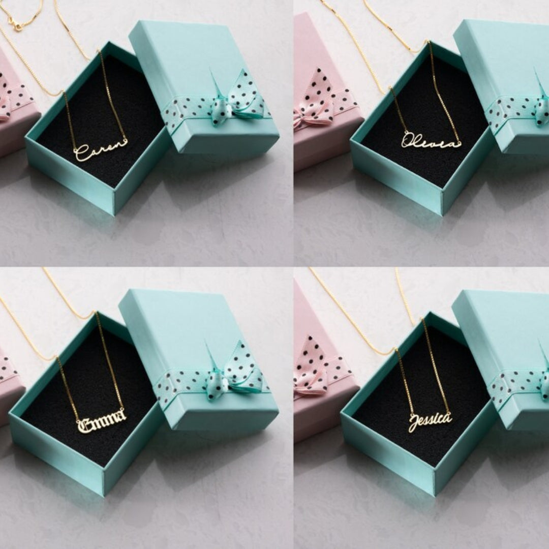 Colar Personalizado com nome banhado a Ouro 18k