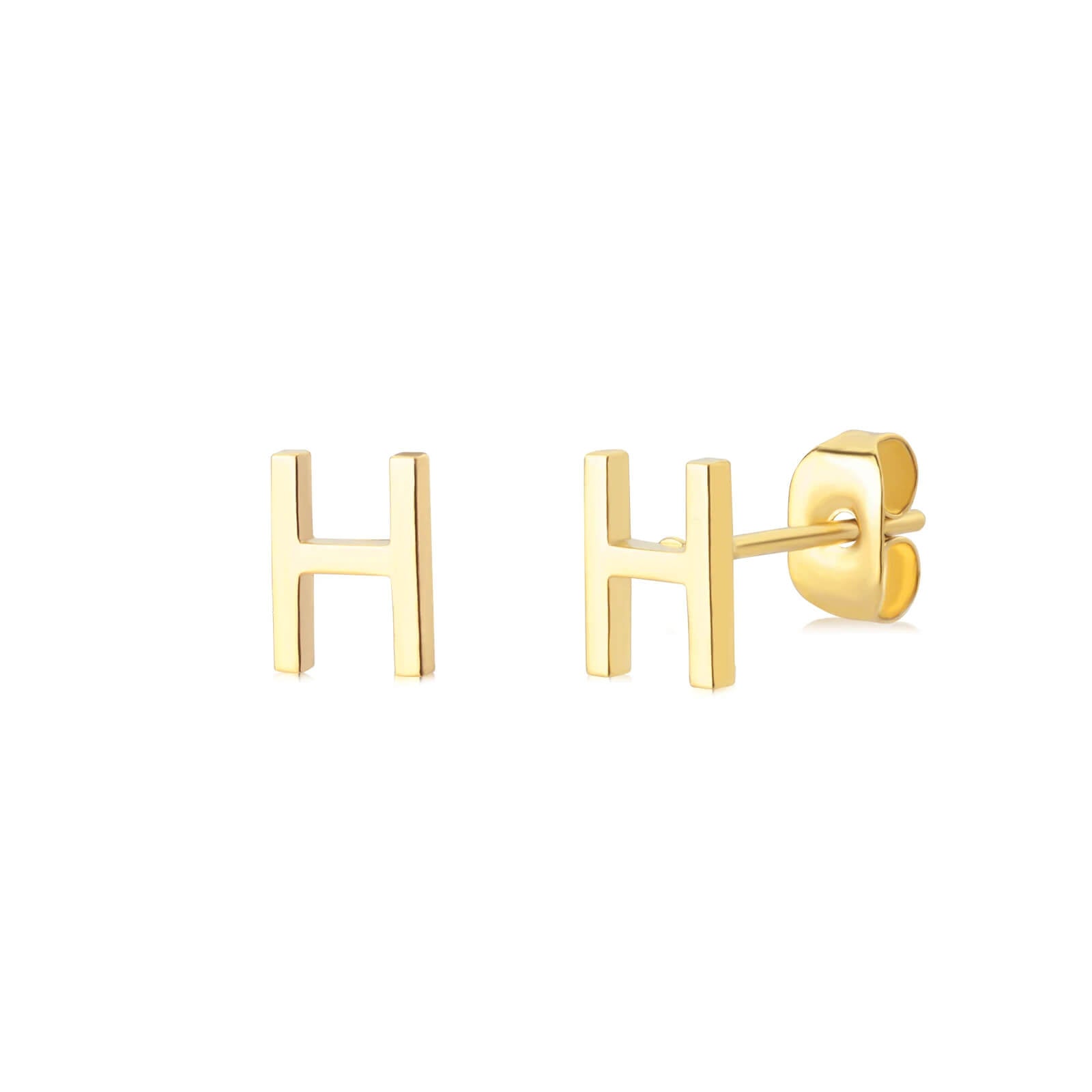 Brincos Minimalistas com letra Iniciais | Banhado em Ouro 18k