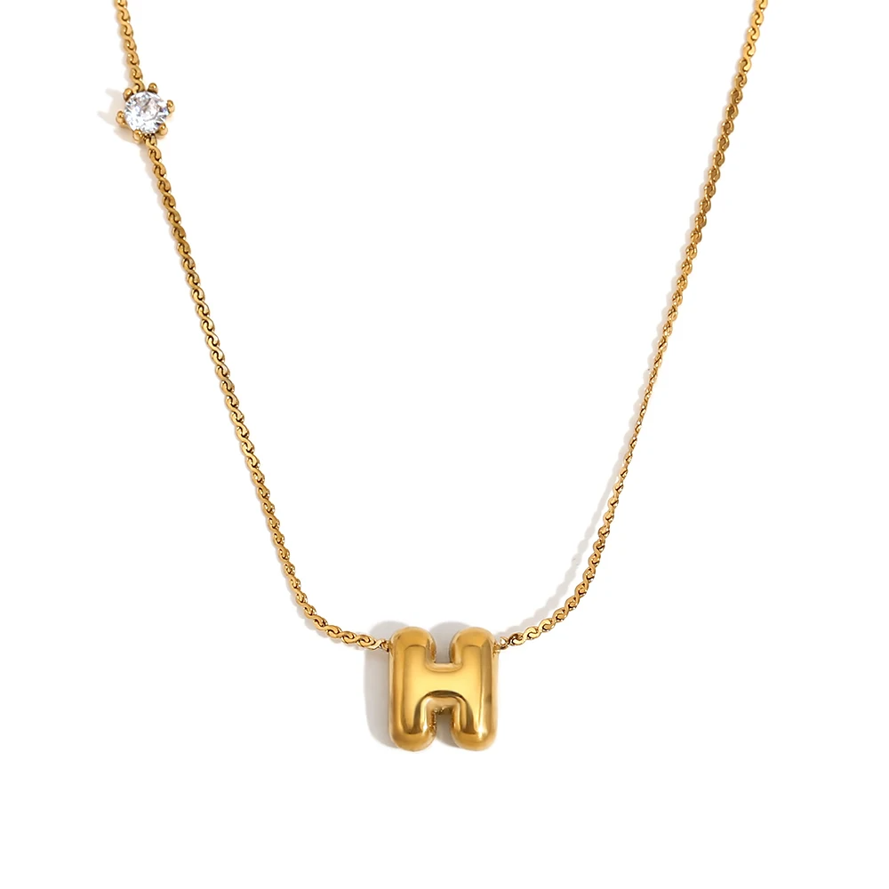 Ponto de Luz & Inicial | Colar + Pingente Banhado em Ouro 18K