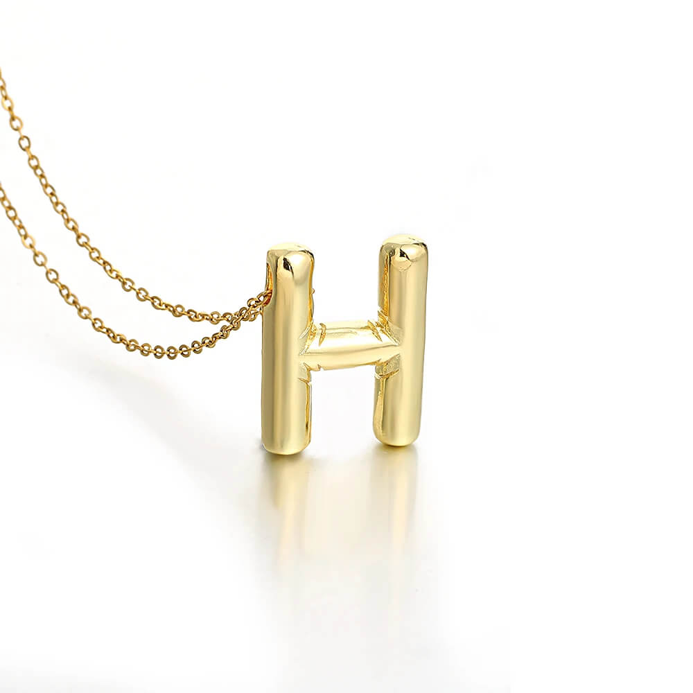 Colar 3D com Iniciais - Banhado em Ouro 18K