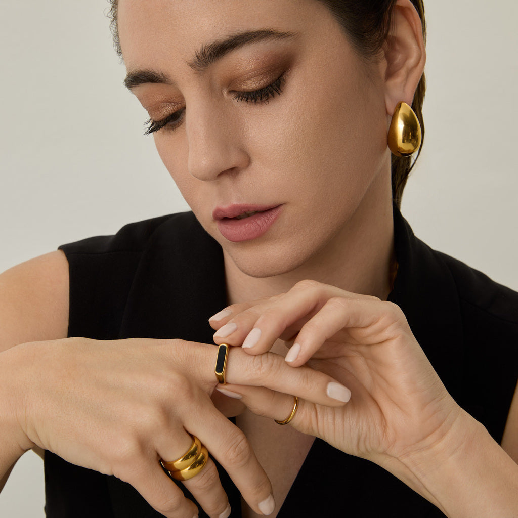 Anel Slim Floreá | Banhado em Ouro 18k