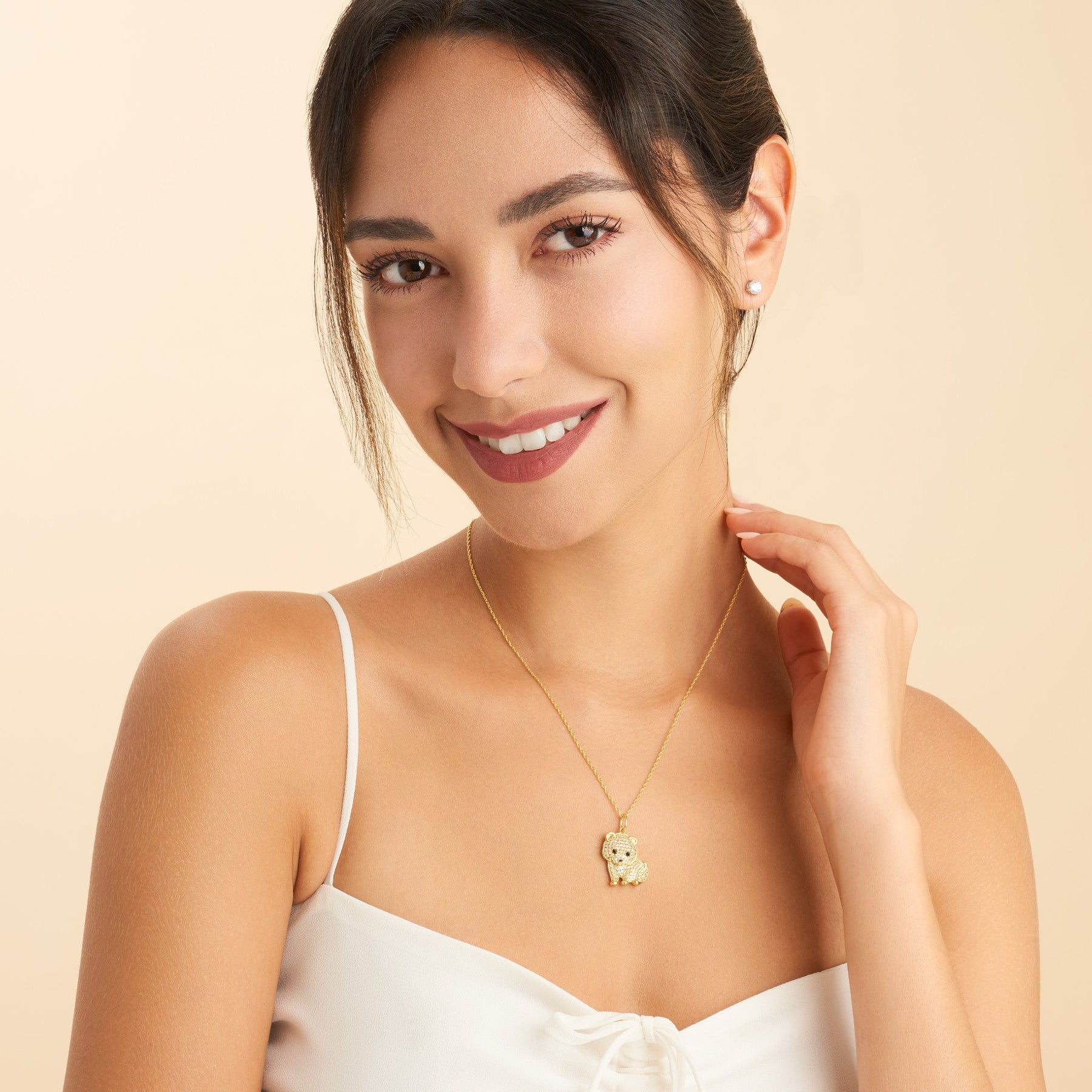 Colar + Pingente Lulu da Pomerânia | Banhado em Ouro 18K