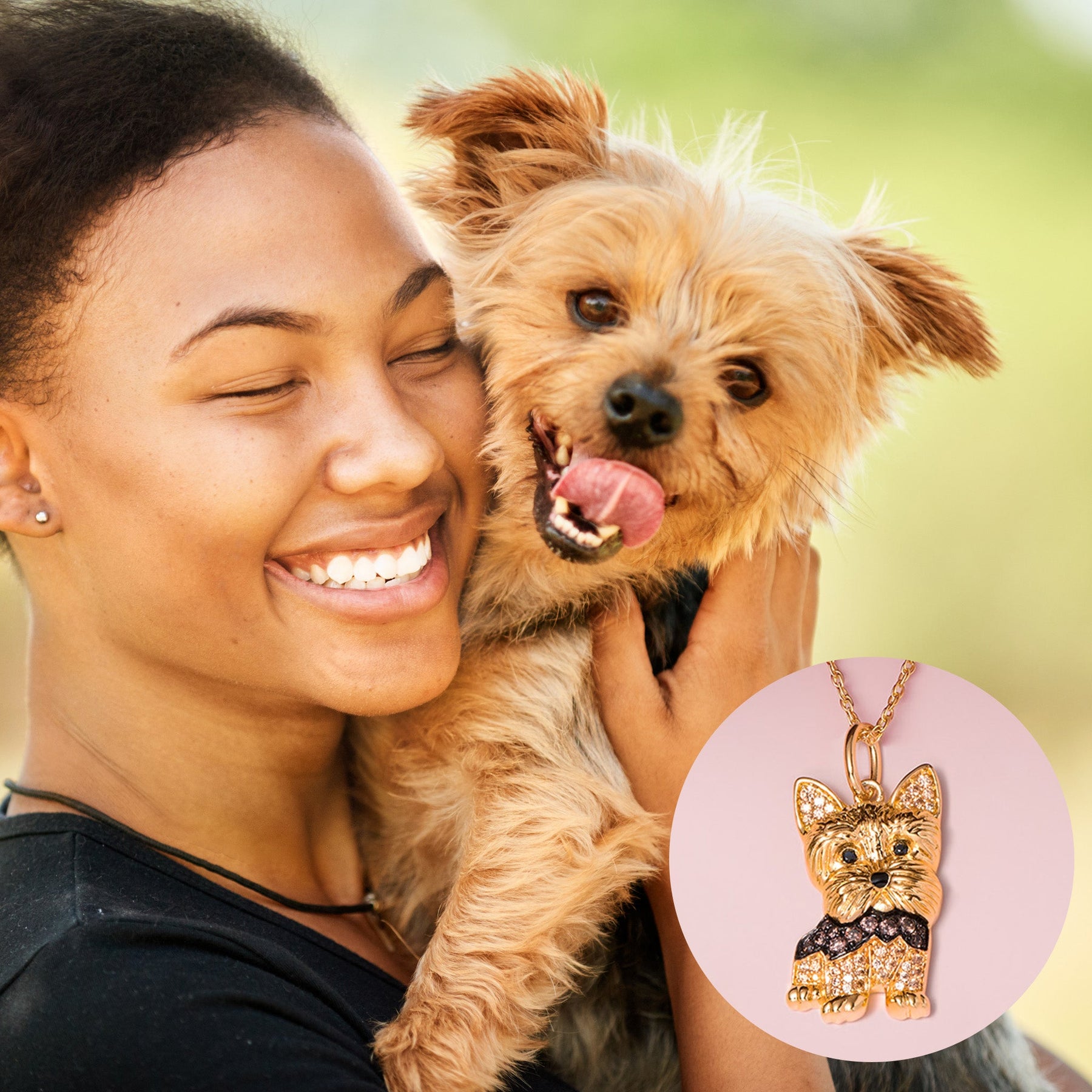 Colar + Pingente Yorkshire | Banhado em Ouro 18K